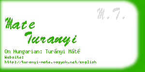 mate turanyi business card